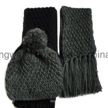 Promotion Winter Warm Knitted Acrylic Set